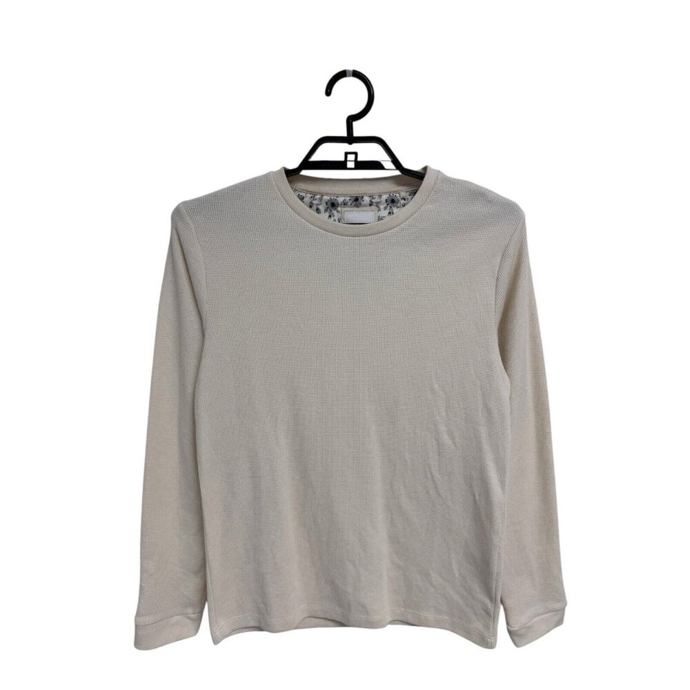Denim Flower Ricky Singh Junior pullover top beige long sleeve size 13/14